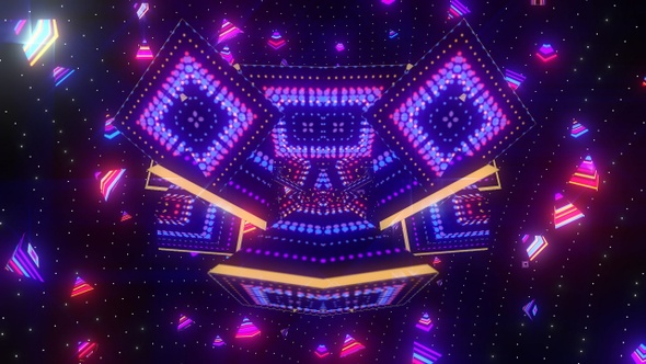 Cosmic Neon Pyramids Music Visual alt