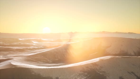 Red Sand Desert Dunes at Sunset alt