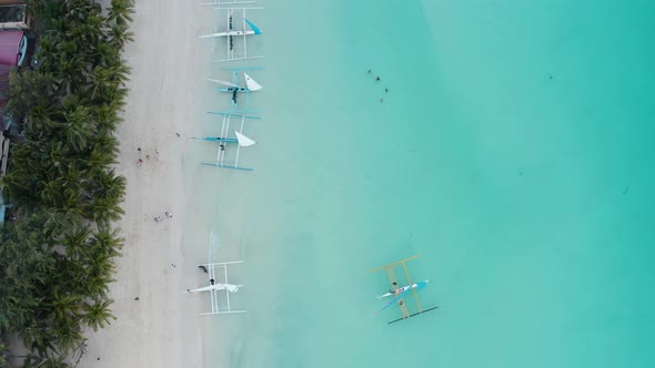 Aerial View of Boracay Beach in Philippines