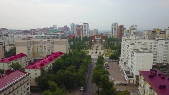 Kirov Street of the City of Ufa the Main Street of the City