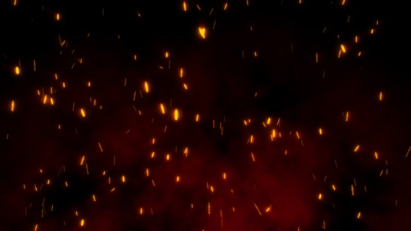Flying Fire Embers Sparks Particles Background