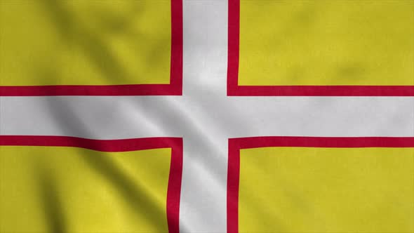 Dorset Flag England Waving in Wind