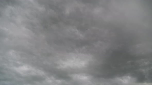 Storm Clouds Are Moving in Sky, Timelapse