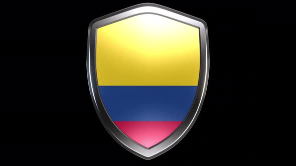 Colombia Emblem Transition with Alpha Channel - 4K Resolution