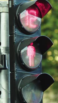 Traffic Light on the Road During the Day Vertical Video