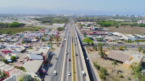 Flying Over Nuevo Vallarta Avenue