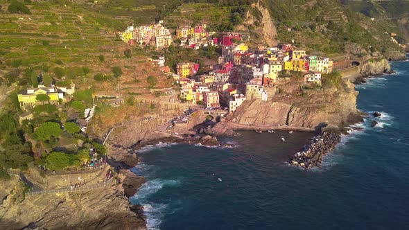 Aerial View of Cinque Terre in Five Lands