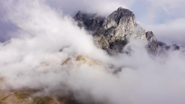 Fog Rolling On The Rocky Mountain