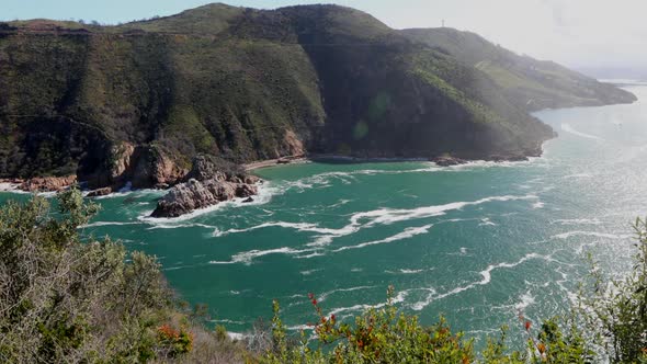 A beautiful summers day overlooking the Knysna Heads from a viewpoint of the Indian Ocean, Coney gle