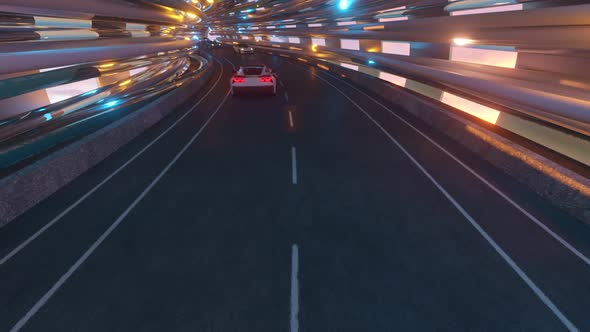 The Movement of Cars on a Futuristic Bridge with Fiber Optic