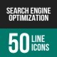 Search Engine Optimization Line Icons - GraphicRiver Item for Sale