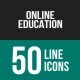Online Education Line Icons - GraphicRiver Item for Sale