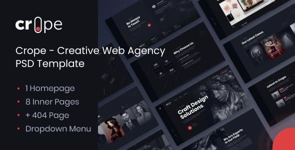 Crope - Creative Web Agency PSD Template