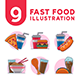 9 Fast Food Illustration - GraphicRiver Item for Sale