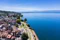 Aerial view of Evian (Evian-Les-Bains) city in Haute-Savoie in France - PhotoDune Item for Sale