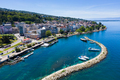 Aerial view of Evian (Evian-Les-Bains) city in Haute-Savoie in France - PhotoDune Item for Sale