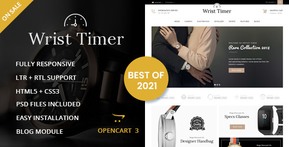 Wrist Timer - OpenCart 3.x Responsive Theme