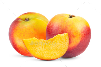 Nectarine fruit isolated on white background. / Photodune, Misc