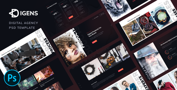 Digens - Digital Agency PSD Template