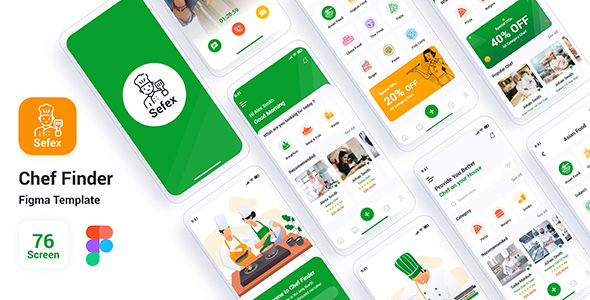 Sefex - Chef Finder Figma Template