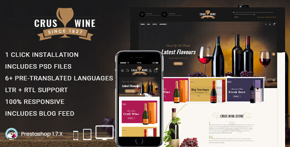 CrusWine - Responsive Prestashop 1.7 Theme