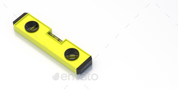 Spirit bubble level isolated on white background. 3d illustration / Photodune, Misc