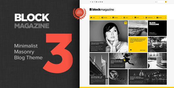 Block Magazine - płaski i minimalistyczny blogowy motyw
