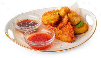 Deep fried chicken nuggets isolated on white background / Photodune, Misc