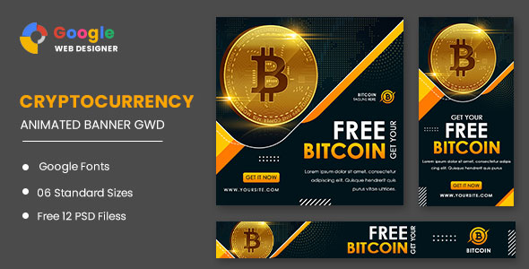 Cryptocurrency Bitcoin Animated Banner Google Web Designer
