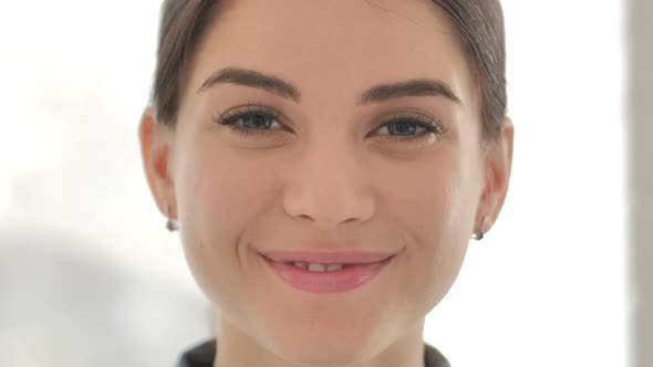 Close Up of Smiling Face of Beautiful Girl