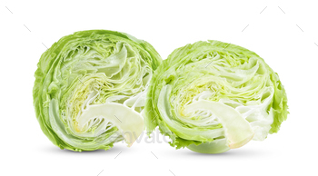 ​Slice Green Iceberg lettuce on White / Photodune, Misc