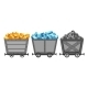 Collection of Metal Mine Carts Loaded with Gold - GraphicRiver Item for Sale
