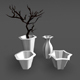dead tree and flower vase - 3DOcean Item for Sale