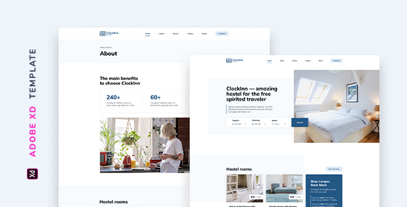 Clockinn – Hostel Template for XD