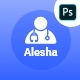 Alesha – Healthcare Medical Mobile App UI Template - GraphicRiver Item for Sale