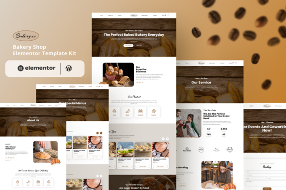 Bakery.co - Bakery Shop Elementor Template Kit