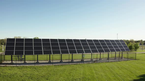 Aerial Drone View of the Solar Panels