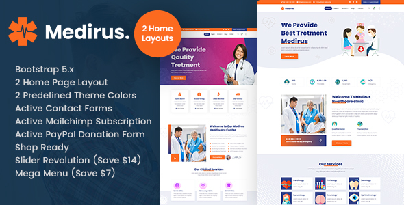 Medirus - Medical Health HTML Template