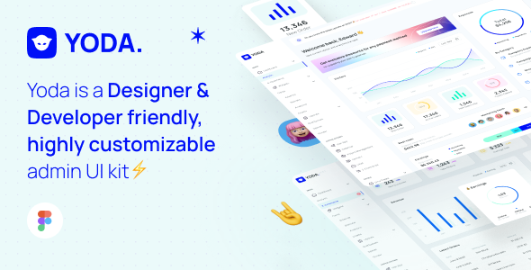 Yoda | Admin Dashboard & UI Kit + Charts Kit Figma Template
