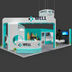 Exhibition Booth 3D Model - 9x6 mtr - 3DOcean Item for Sale