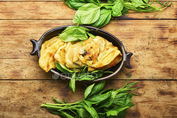 Tasty Azerbaijani qutab with young greens / Photodune, Misc