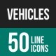 Vehicles Line Icons - GraphicRiver Item for Sale