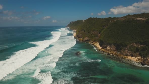 Aerial View Beautiful Beach