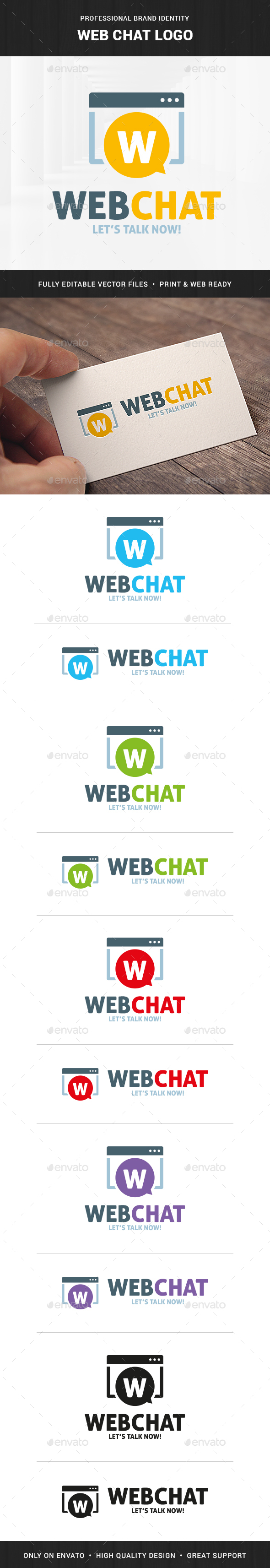 Web Chat Logo Template