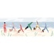 Flat Cartoon Girls Characters Doing Yoga on Beach - GraphicRiver Item for Sale
