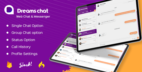 DreamsChat Web - Chat, Audio, Video Web APP with Admin Panel (WhatsApp Clone)