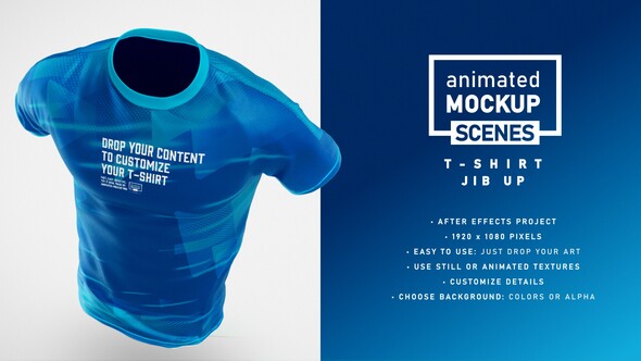 T-shirt Jib Up Mockup Template - Animated Mockup SCENES