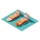 Isometric Container Cargo Ship - GraphicRiver Item for Sale