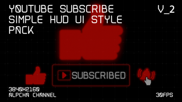 Youtube Subscribe Simple Hud Ui Style Pack V 2