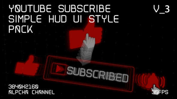 Youtube Subscribe Simple Hud Ui Style Pack V 3